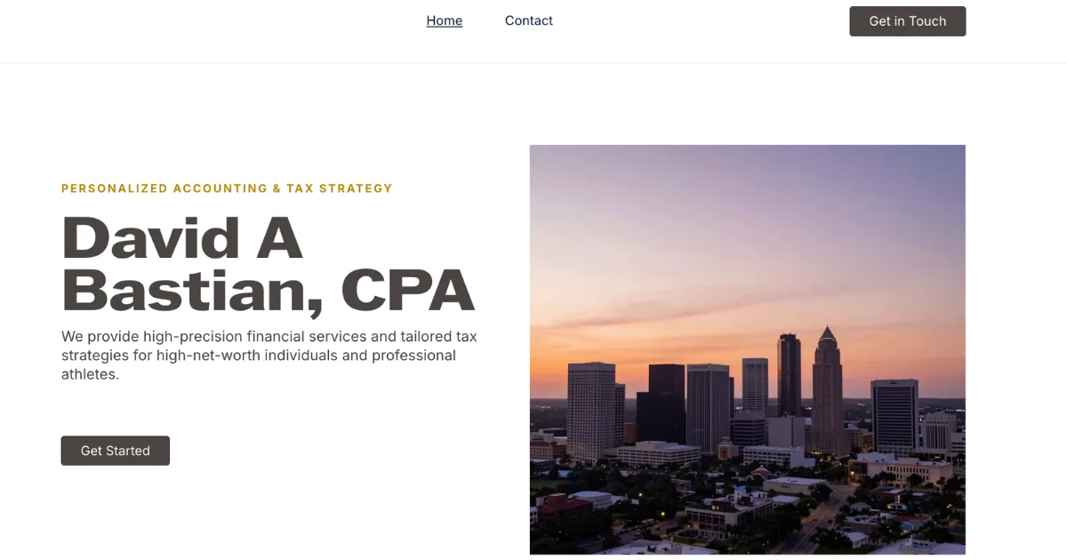 The original Bastian CPA homepage
